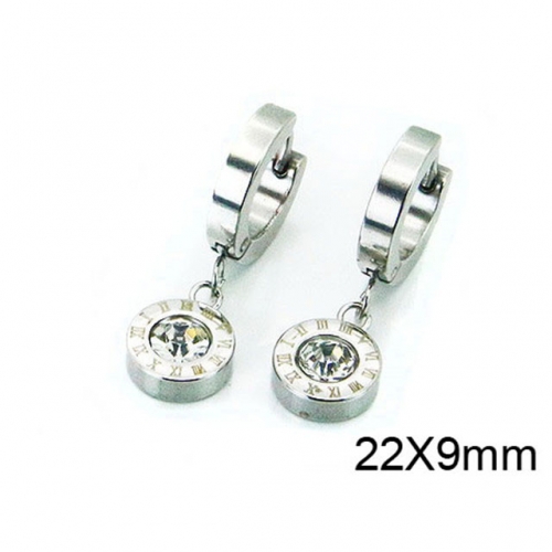 Wholesale Stainless Steel 316L Crystal or Zircon Earrings NO.#BC25E0666LW