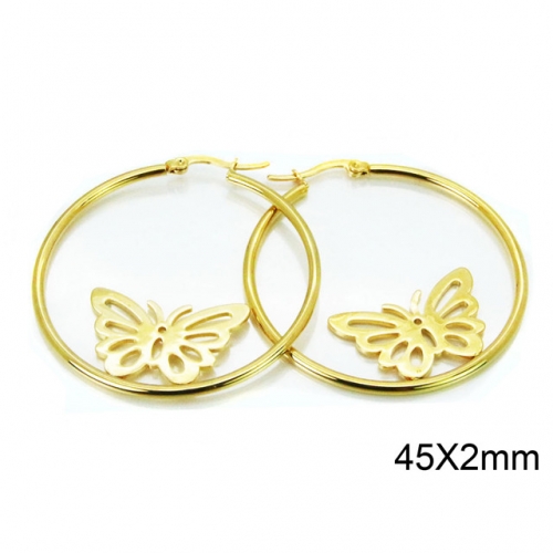 Wholesale Stainless Steel 316L Hoop Earrings NO.#BC58E1186LW