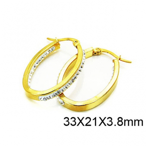 Wholesale Stainless Steel 316L Oval Hoop Earrings NO.#BC58E0710NR