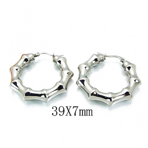 Wholesale Stainless Steel 316L Hollow Earrings NO.#BC08E0003OA