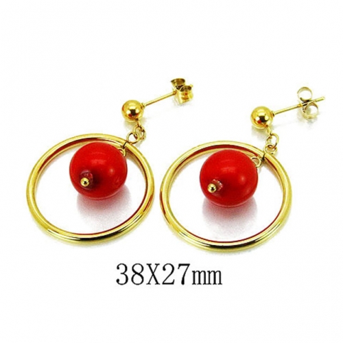Wholesale Stainless Steel 316L Dangle Earrings NO.#BC64E0369OE