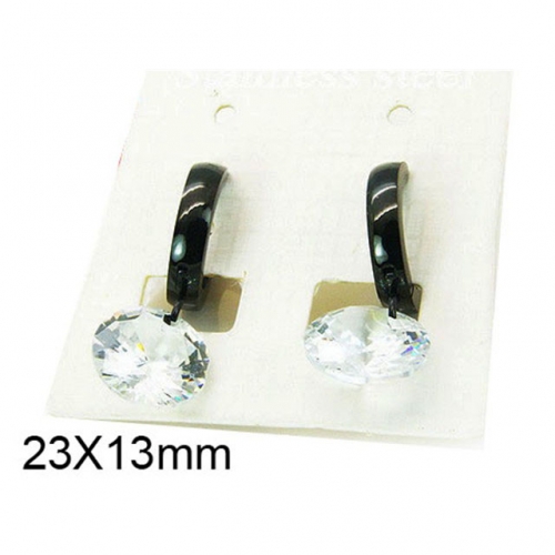 Wholesale Stainless Steel 316L Crystal or Zircon Earrings NO.#BC25E0542LE