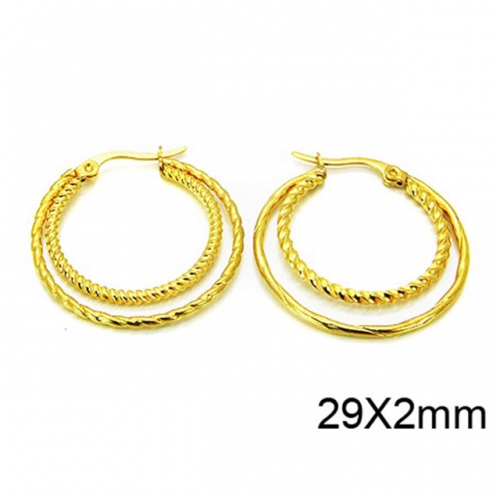 Wholesale Stainless Steel 316L Multi-Layer Earrings NO.#BC58E0502LF