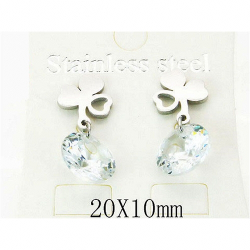 Wholesale Stainless Steel 316L Crystal or Zircon Earrings NO.#BC25E0587I5