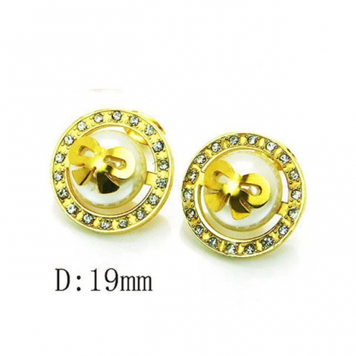 Wholesale Stainless Steel 316L Crystal / Zircon Ear Studs NO.#BC64E0140OQ