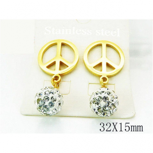 Wholesale Stainless Steel 316L Dangle Earrings NO.#BC81E0030OW