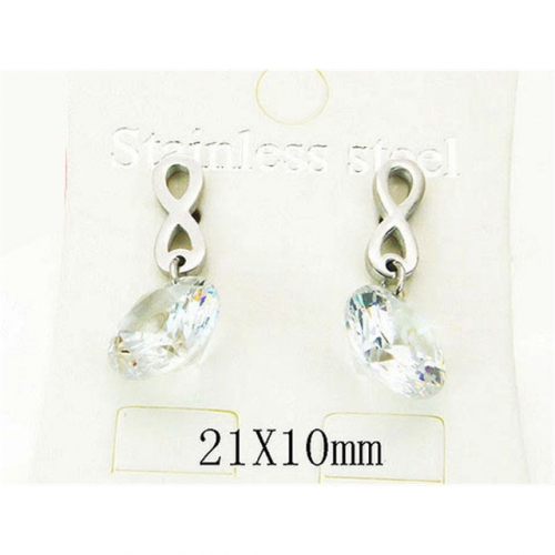 Wholesale Stainless Steel 316L Crystal or Zircon Earrings NO.#BC25E0593IL