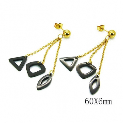 Wholesale Stainless Steel 316L Dangle Earrings NO.#BC81E0040HVC