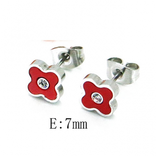 Wholesale Stainless Steel 316L Crystal / Zircon Ear Studs NO.#BC25E0690LC