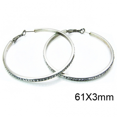 Wholesale Stainless Steel 316L Crystal or Zircon Earrings NO.#BC58E0557PL