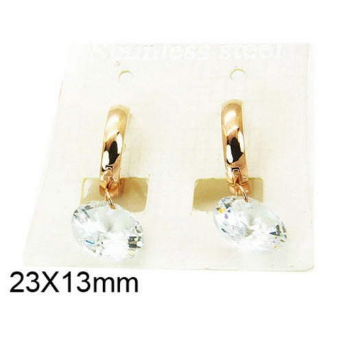 Wholesale Stainless Steel 316L Crystal or Zircon Earrings NO.#BC25E0541LE