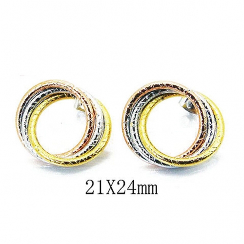 Wholesale Stainless Steel 316L Multi-Layer Earrings NO.#BC58E1246NE