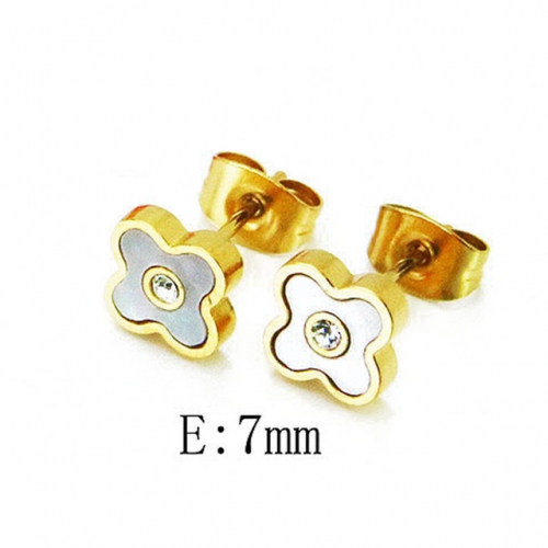 Wholesale Stainless Steel 316L Crystal / Zircon Ear Studs NO.#BC25E0693LL