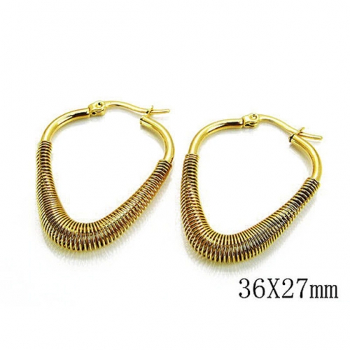 Wholesale Stainless Steel 316L Oval Hoop Earrings NO.#BC89E0014KR