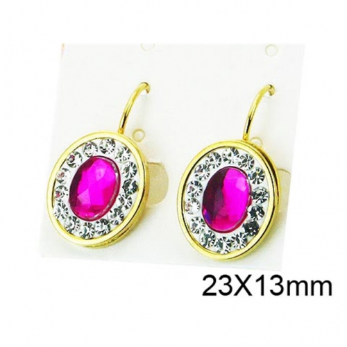 Wholesale Stainless Steel 316L Crystal or Zircon Earrings NO.#BC67E0149MT