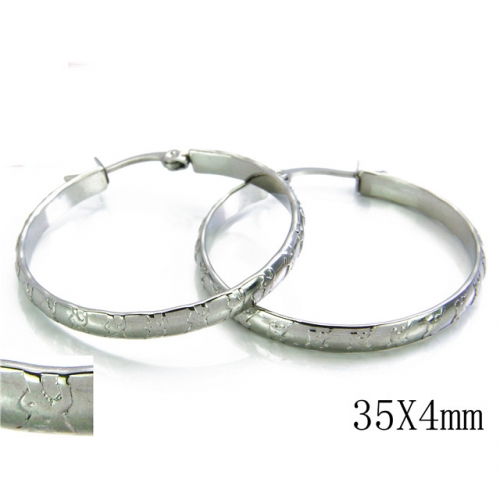Wholesale Stainless Steel 316L Hoop Earrings NO.#BC70E0352JL