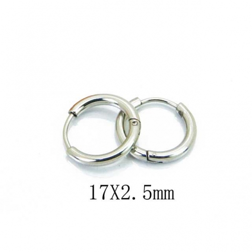 Wholesale Stainless Steel 316L Round Endless Hoop Earrings NO.#BC70E0601IQ