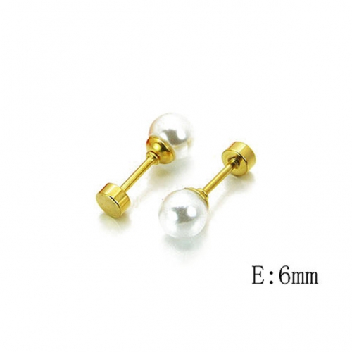 Wholesale Stainless Steel 316L And Pearl Earrings NO.#BC54E0126IL