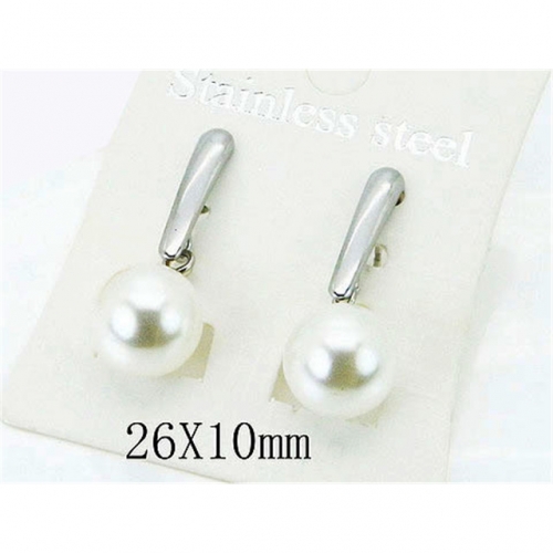 Wholesale Stainless Steel 316L And Pearl Earrings NO.#BC25E0670KS
