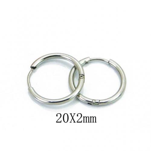 Wholesale Stainless Steel 316L Round Endless Hoop Earrings NO.#BC70E0621IW