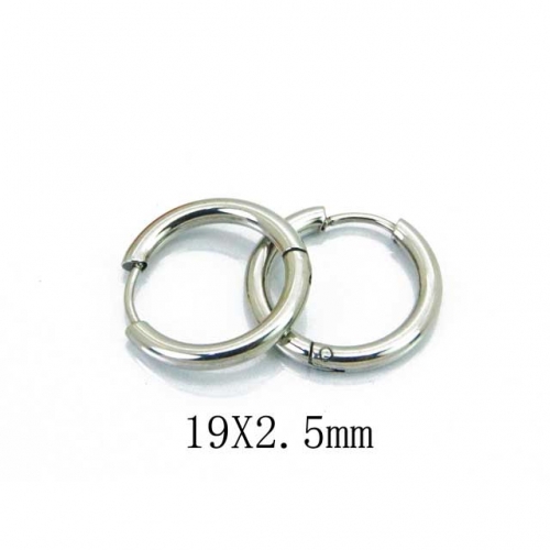 Wholesale Stainless Steel 316L Round Endless Hoop Earrings NO.#BC70E0596IY