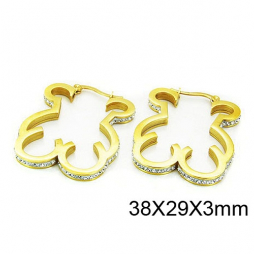 Wholesale Stainless Steel 316L Fashion Earrings NO.#BC64E0077HNC