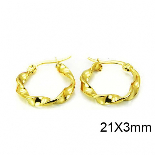 Wholesale Stainless Steel 316L Twisted Earrings NO.#BC58E0855IE