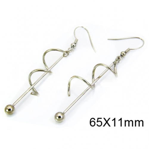 Wholesale Stainless Steel 316L Threader & Climber Earrings NO.#BC70E0447KL
