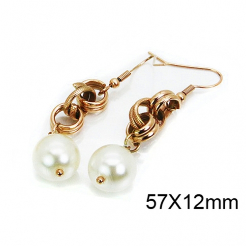 Wholesale Stainless Steel 316L And Pearl Earrings NO.#BC64E0267HIE