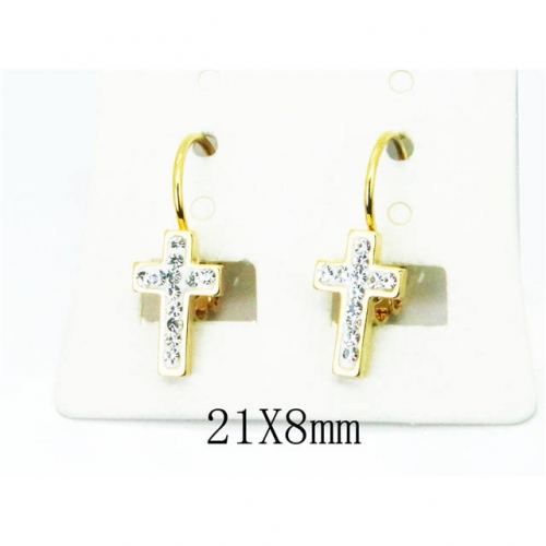 Wholesale Stainless Steel 316L Crystal or Zircon Earrings NO.#BC67E0214LG