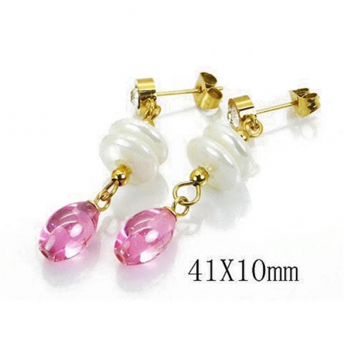 Wholesale Stainless Steel 316L And Pearl Earrings NO.#BC64E0243HJV
