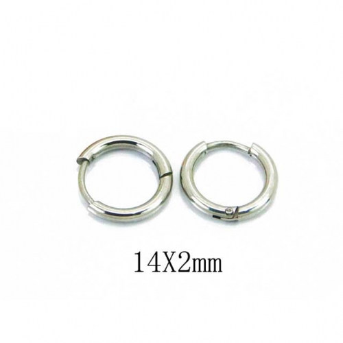 Wholesale Stainless Steel 316L Round Endless Hoop Earrings NO.#BC70E0635IW