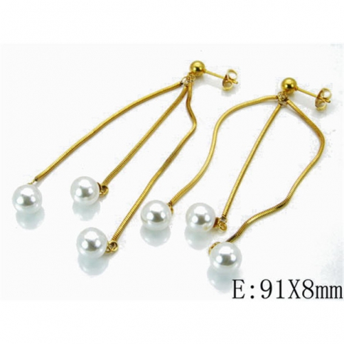 Wholesale Stainless Steel 316L And Pearl Earrings NO.#BC06E1644HHZ