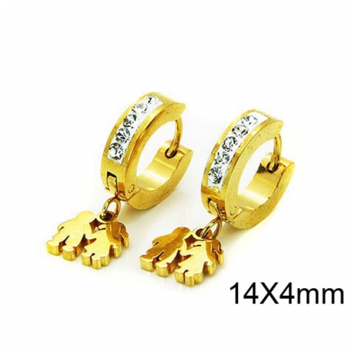 Wholesale Stainless Steel 316L Crystal or Zircon Earrings NO.#BC58E0570JL