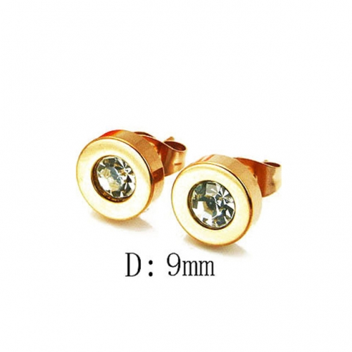 Wholesale Stainless Steel 316L Crystal / Zircon Ear Studs NO.#BC25E0550KC