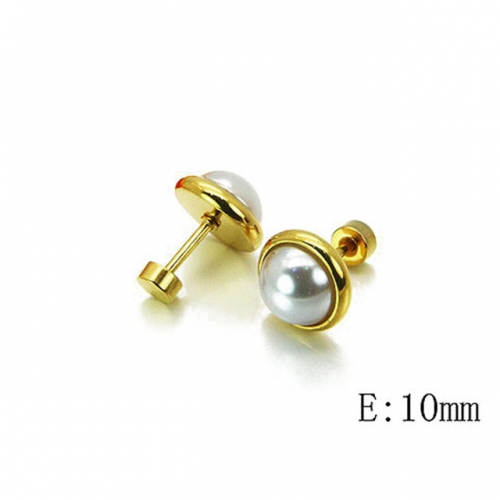 Wholesale Stainless Steel 316L And Pearl Earrings NO.#BC54E0124IPI
