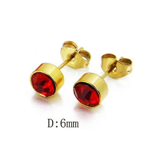 Wholesale Stainless Steel 316L Crystal / Zircon Ear Studs NO.#BC81E0132IE