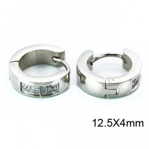 Wholesale Stainless Steel 316L Round Endless Hoop Earrings NO.#BC05E1240PQ