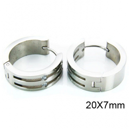 Wholesale Stainless Steel 316L Round Endless Hoop Earrings NO.#BC05E1306HIZ