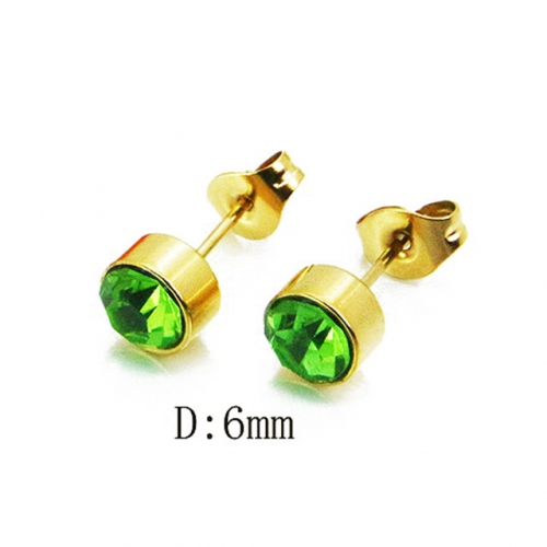 Wholesale Stainless Steel 316L Crystal / Zircon Ear Studs NO.#BC81E0133IR