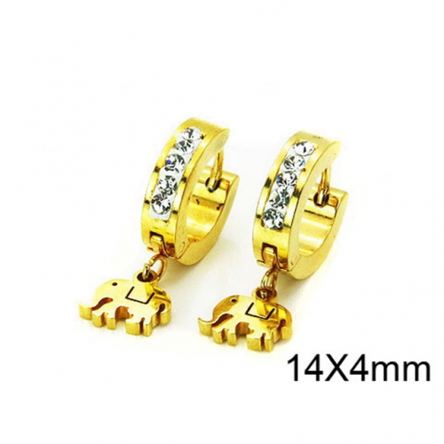 Wholesale Stainless Steel 316L Crystal or Zircon Earrings NO.#BC58E0571J5