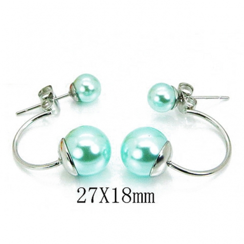 Wholesale Stainless Steel 316L And Pearl Earrings NO.#BC64E0304KE