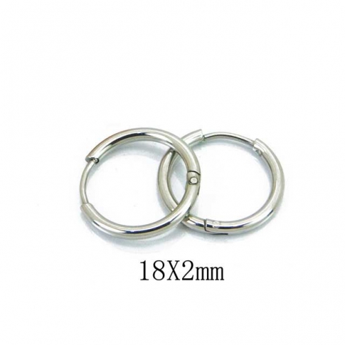 Wholesale Stainless Steel 316L Round Endless Hoop Earrings NO.#BC70E0626IW