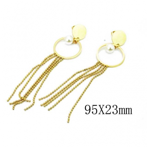 Wholesale Stainless Steel 316L And Pearl Earrings NO.#BC26E0320PF