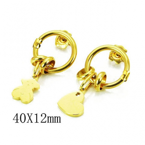 Wholesale Stainless Steel 316L Fashion Earrings NO.#BC90E0165HIV
