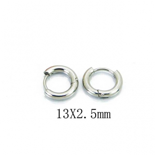 Wholesale Stainless Steel 316L Round Endless Hoop Earrings NO.#BC70E0611IT