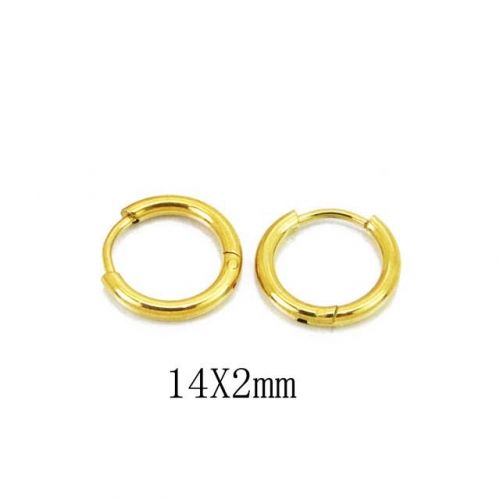 Wholesale Stainless Steel 316L Round Endless Hoop Earrings NO.#BC70E0636IL