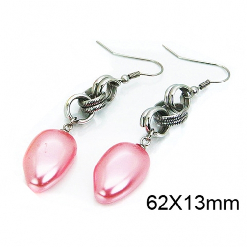 Wholesale Stainless Steel 316L And Pearl Earrings NO.#BC64E0262HHW