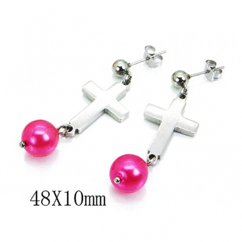 Wholesale Stainless Steel 316L And Pearl Earrings NO.#BC64E0296OE