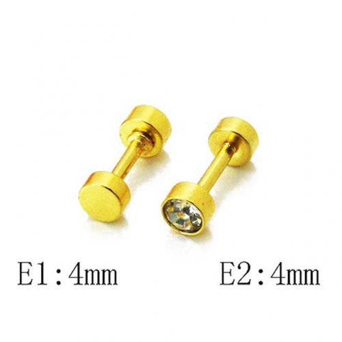 Wholesale Stainless Steel 316L Crystal / Zircon Ear Studs NO.#BC21E0058HL